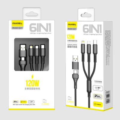 6 in 1 Data Cable 120W - 1.2M
