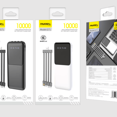 10,000mAh Power Bank – 4 in 1 Display Compatible with iPhone 16/15 Series & Samsung Devices