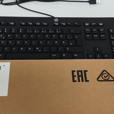New HP keyboard black QWERTZ - USB